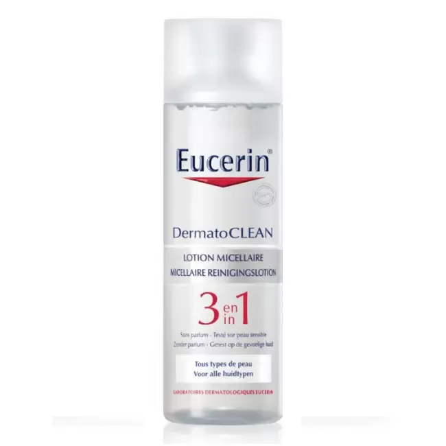 фото упаковки Eucerin DermatoClean Лосьон мицеллярный освежающий 3в1