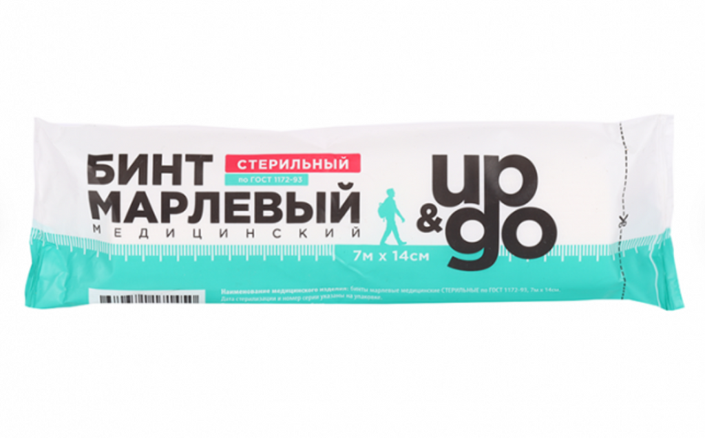 фото упаковки Бинт марлевый медицинский UP&GO