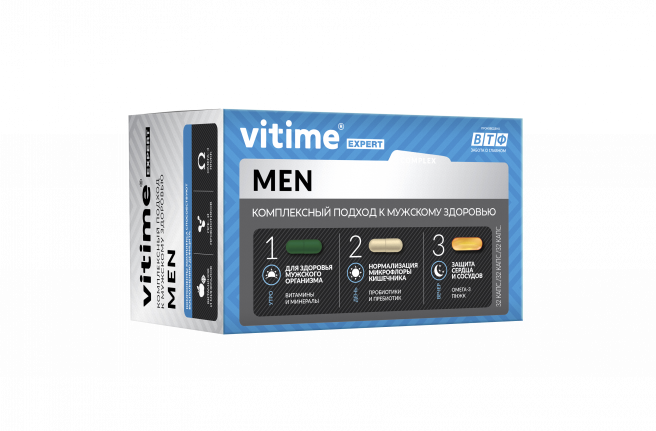 фото упаковки Vitime Expert Комплексный подход к мужскому здоровью 3в1