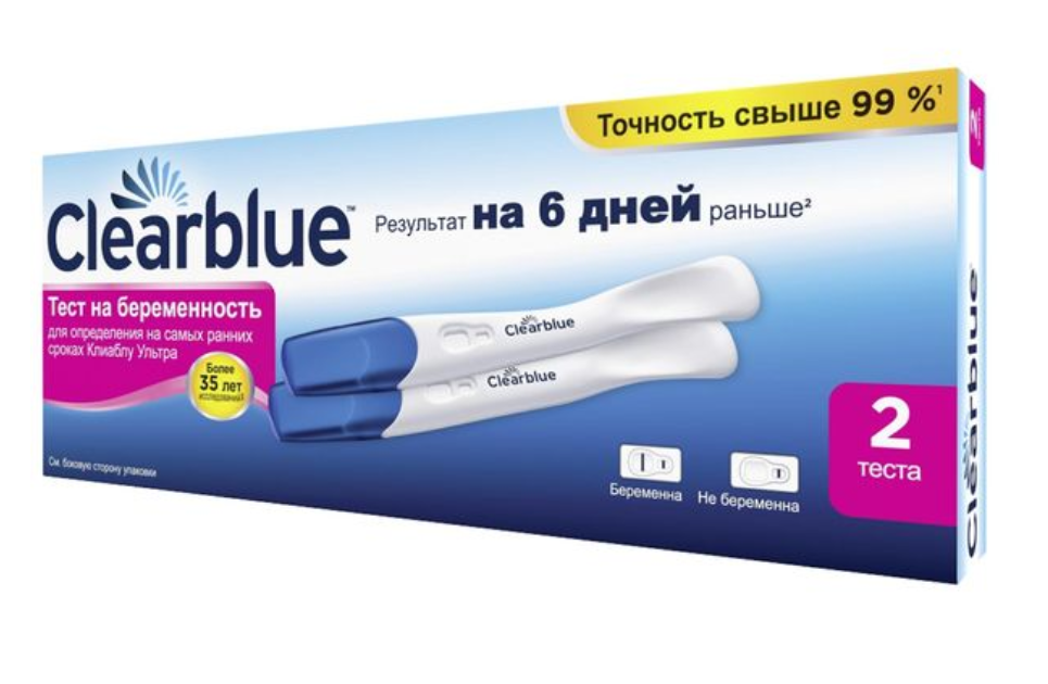 Clearblue Ultra Тест для определения беременности на самых ранних сроках, 2 шт.