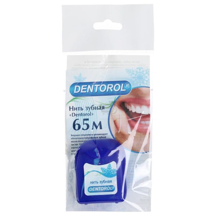 Dentorol нить зубная, 65 м, нить зубная, мятный вкус, 1 шт.