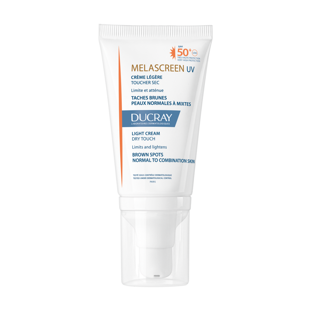 фото упаковки Ducray Melascreen SPF 50+ крем легкий фотозащитный