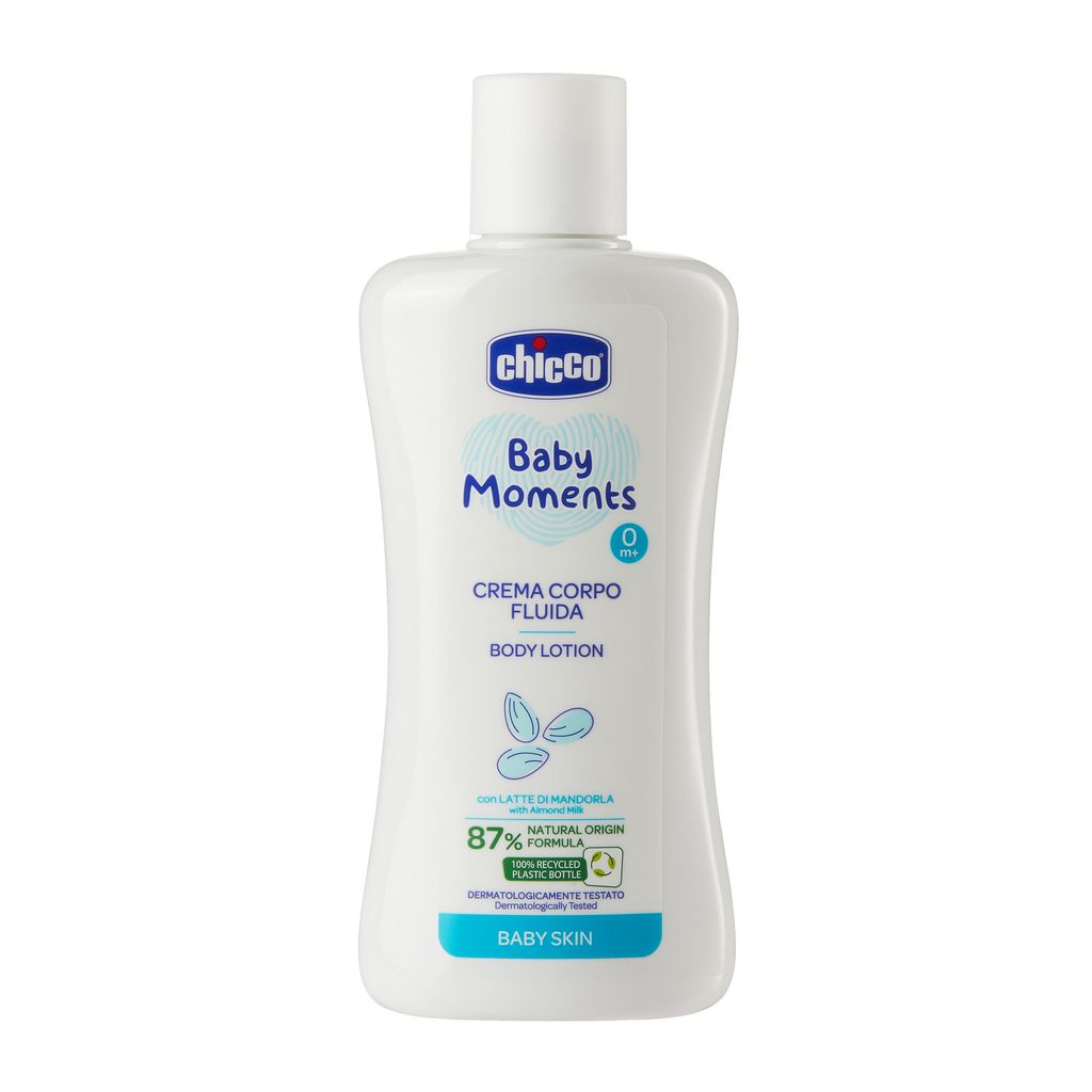 фото упаковки Chicco Baby moments Лосьон для тела детский, 0+, лосьон, 200 мл, 1 шт. фото упаковки Chicco Baby moments Лосьон для тела детский