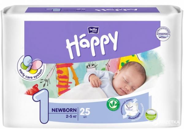 фото упаковки Bella Baby Happy Newborn Подгузники детские