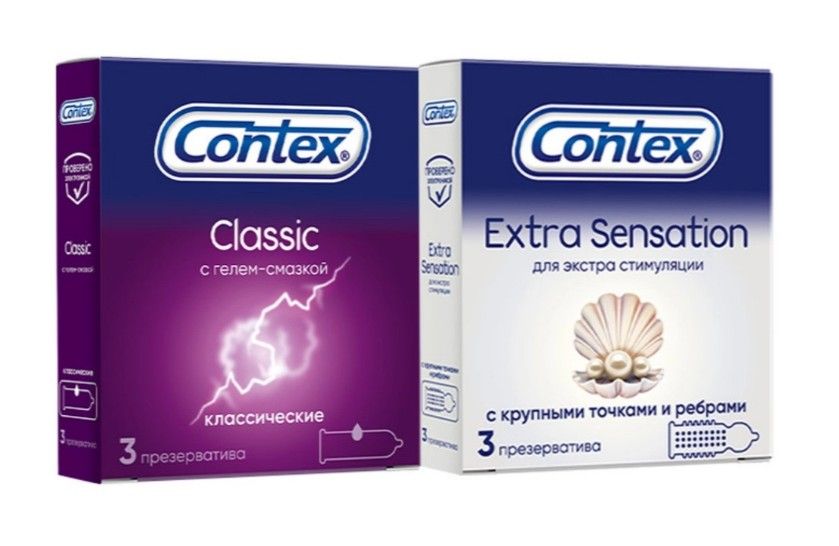 Презервативы Contex Сlassic х 3 + Contex Extra Sensation х 3, 1 шт.
