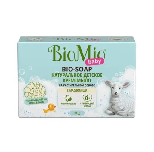 BioMio baby Мыло детское, крем-мыло, с маслом ши, 90 г, 1 шт.