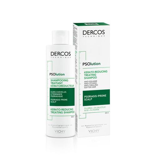 Vichy Dercos PSOlution Кераторегулирующий шампунь, шампунь, для кожи головы, склонной к псориазу, 200 мл, 1 шт.