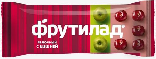 Фрутилад Батончик фруктовый, батончик, яблоко с вишней, 30 г, 1 шт.