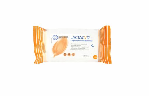 Lactacyd Салфетки для интимной гигиены, салфетки гигиенические, 15 шт.