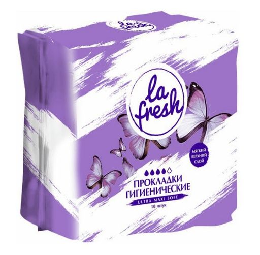 La fresh Ultra Maxi Soft Прокладки гигиенические, 4 капли, прокладки гигиенические, 10 шт.