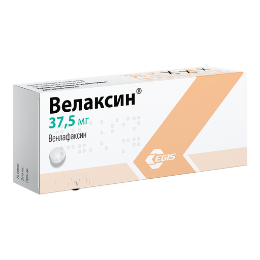 Велаксин, 37.5 мг, таблетки, 56 шт.