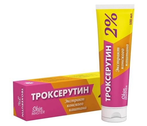 Скин мастер Гель-крем с троксерутином для ног, 2%, 100 мл, 1 шт.
