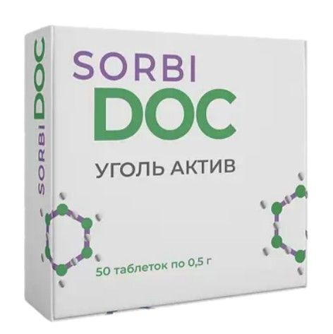 SORBIDOC Уголь Актив, таблетки, 50 шт.