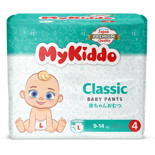 MyKiddo Classic Подгузники-трусики детские, L, 9-14 кг, 36 шт.