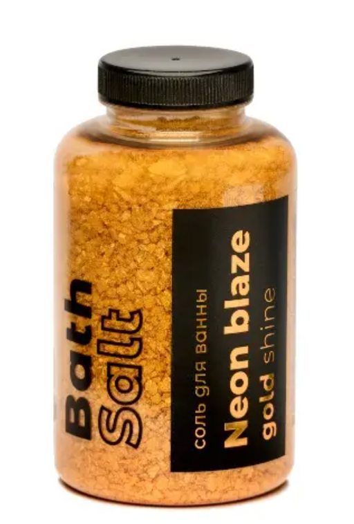 Fabrik Cosmetology соль для ванн bath salt neon blaze gold shine, 500 г, 1 шт.