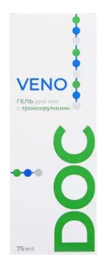 VENO DOC Гель для ног с троксерутином, гель для ног, при усталости и отечности, 75 мл, 1 шт.